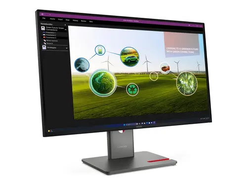Monitor, Lenovo ThinkVision P27q-40 27" IPS, WLED, 2560x1440, 16:9, 4ms, 24Hz - 120Hz, 350 cd/m2, 1500:1, HDMI, DP, 3x USB-A , 1x USB-C, 1x USB-B - 10