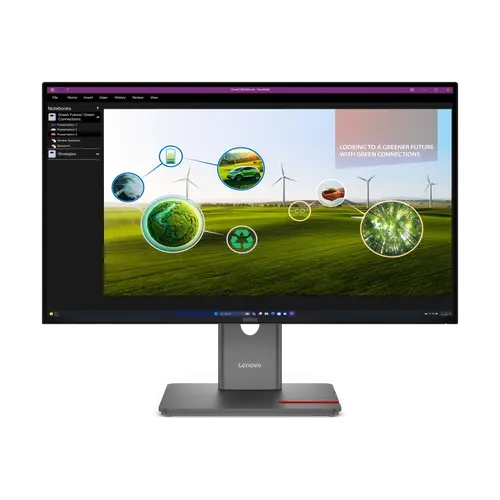 Monitor, Lenovo ThinkVision P27q-40 27" IPS, WLED, 2560x1440, 16:9, 4ms, 24Hz - 120Hz, 350 cd/m2, 1500:1, HDMI, DP, 3x USB-A , 1x USB-C, 1x USB-B - 1