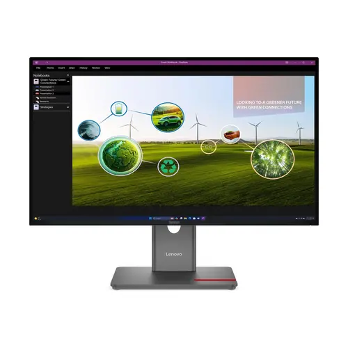 Монитор, Lenovo ThinkVision P27q-40 27" IPS, WLED, 2560x1440, 16:9, 4ms, 24Hz - 120Hz, 350 cd/m2, 1500:1, HDMI, DP, 3x USB-A , 1x USB-C, 1x USB-B, Tilt, Swivel, Pivot, Height Adjust Stand