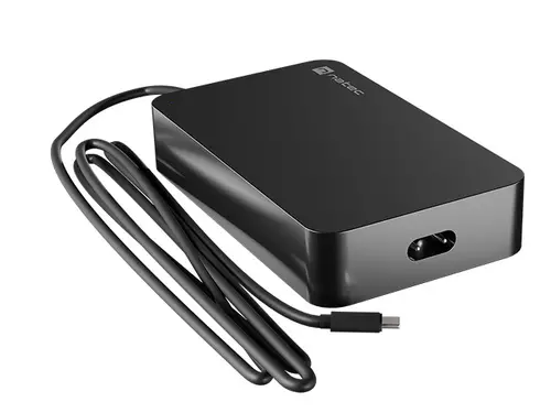 Адаптер, Natec Grayling Laptop Charger, 90W, USB-C for laptops, tablets, phones - image 1