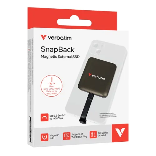 Твърд диск, Verbatim SnapBack SSD 1TB Mocha Metallic - image 6