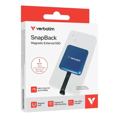 Твърд диск, Verbatim SnapBack SSD 1TB Blue Metallic - image 5