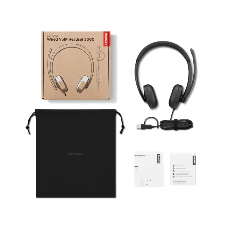 Слушалки, Lenovo Wired VoIP Headset (Teams) - image 5