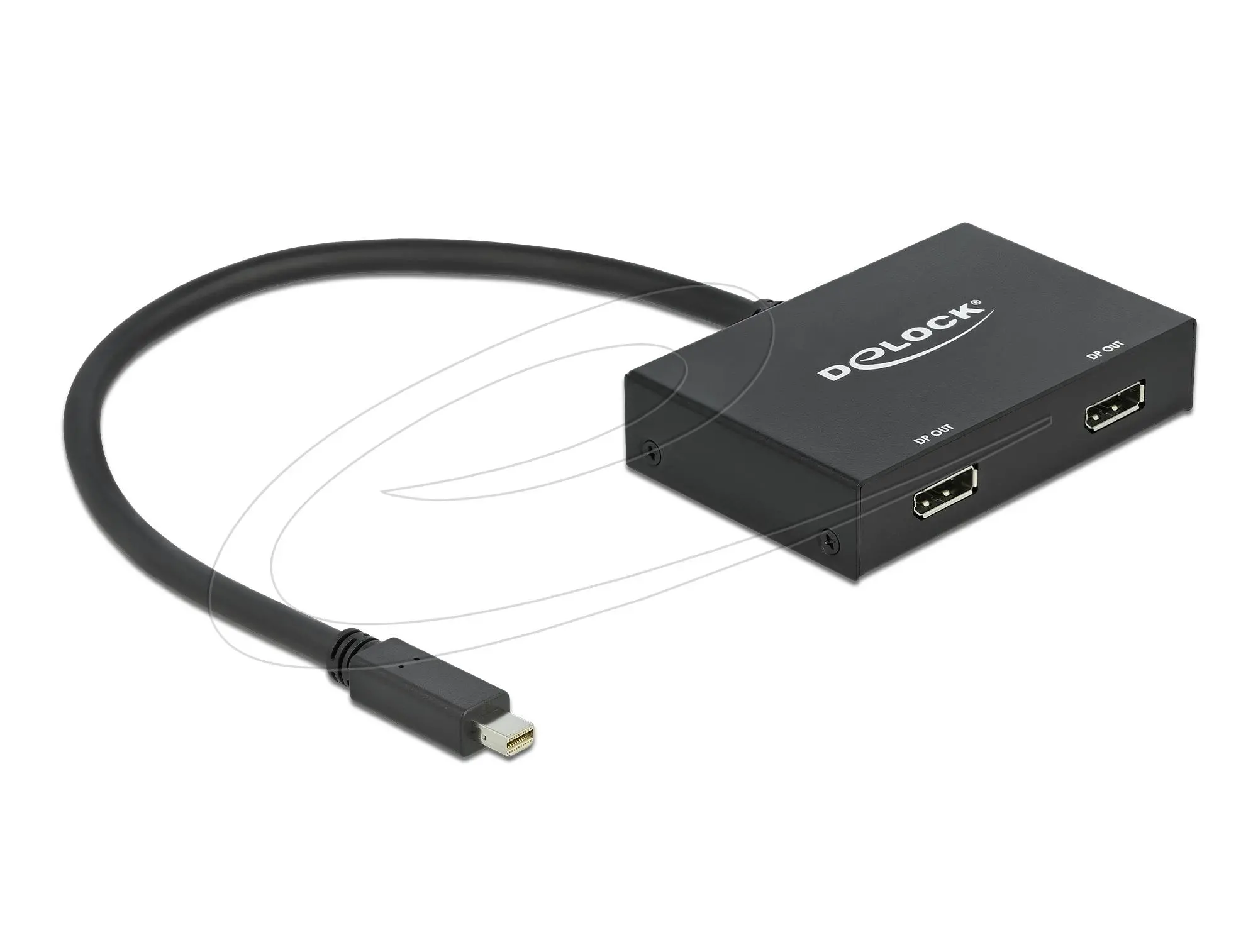 Delock Сплитер от mini Dsplay Port 1.2 мъжко към 2 x Display Port 4K женско