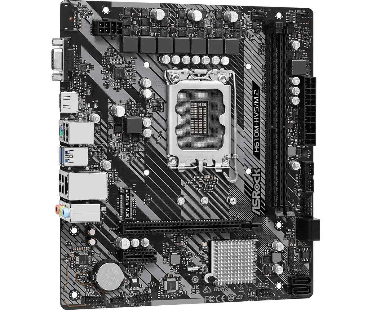Дънна платка ASRock H610M-HVS/M.2 R2.0, LGA1700, DDR4, mATX - image 1