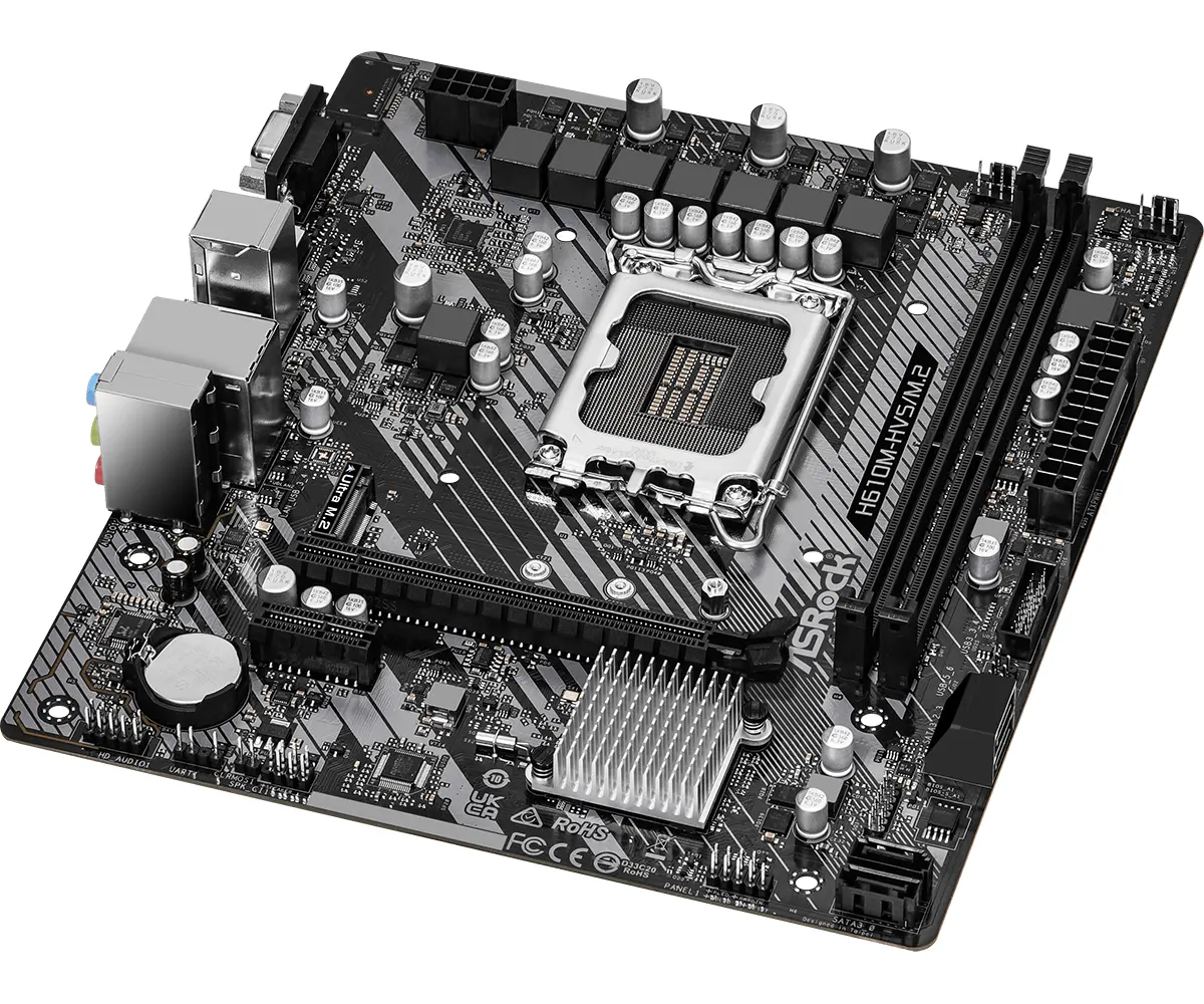 Placă de bază ASRock H610M-HVS/M.2 R2.0, LGA1700, DDR4, mATX - image 2