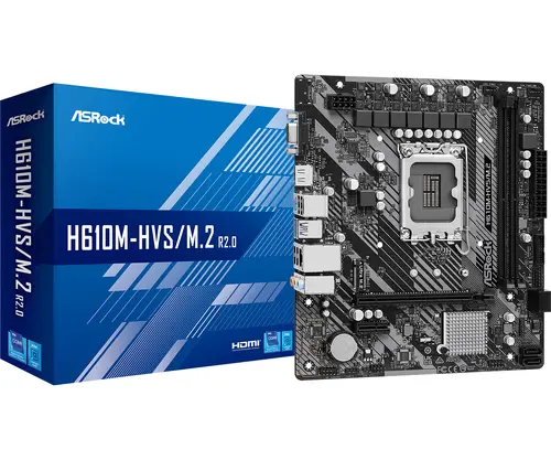 Дънна платка ASRock H610M-HVS/M.2 R2.0, LGA1700, DDR4, mATX - image 3