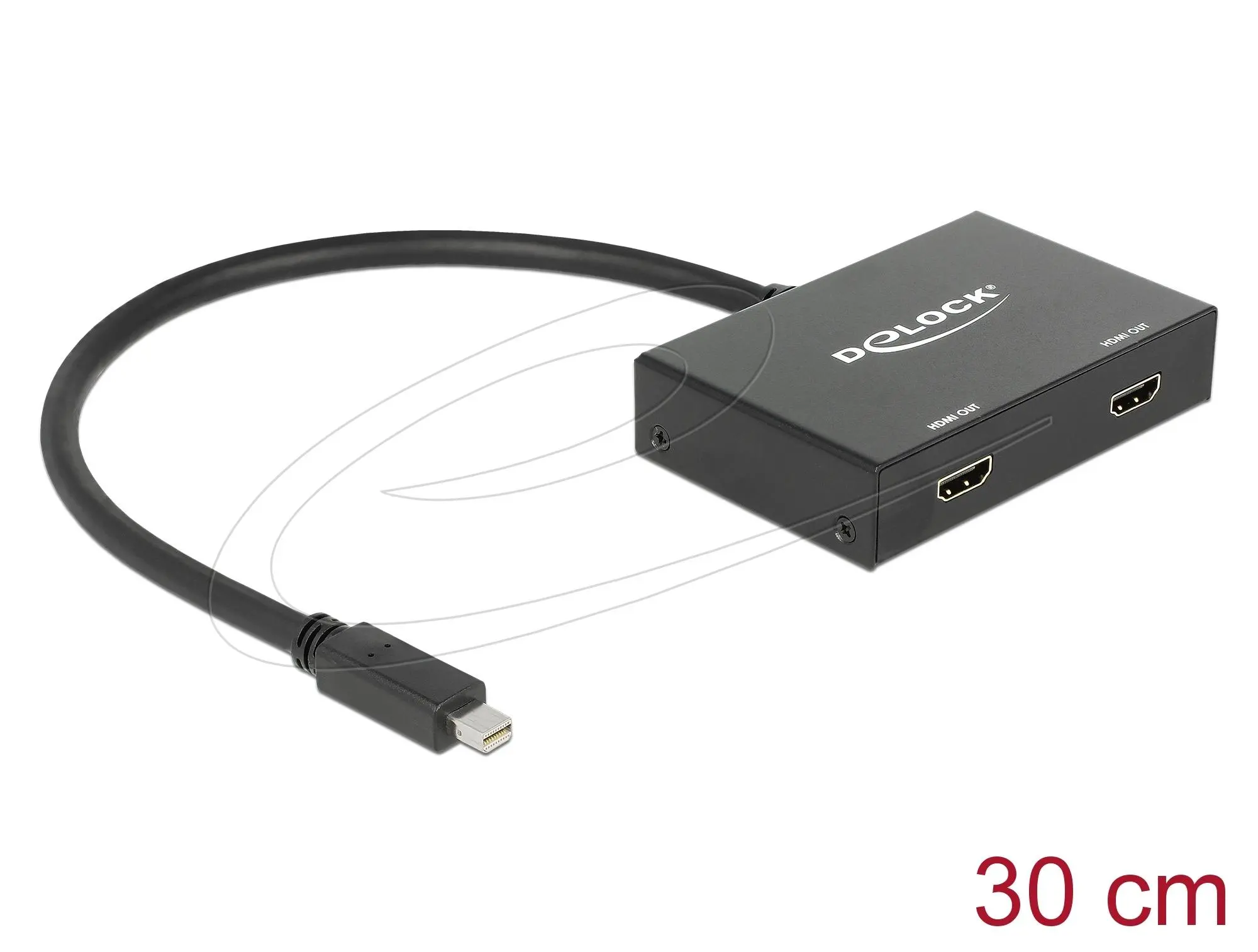 Delock Διαχωριστής DisplayPort 1.2 από Mini DisplayPort αρσενικό σε 2 x HDMI 4K θηλυκό