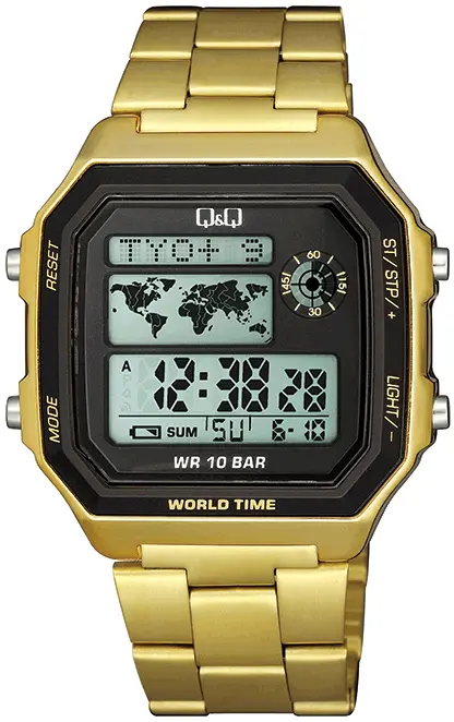 Ceas digital pentru bărbați Q&Q World Time - M196J007Y