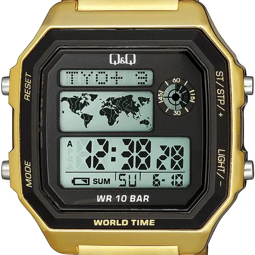 Мъжки дигитален часовник Q&Q World Time - M196J007Y - image 1