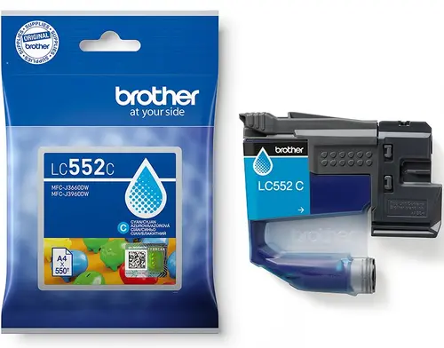 ΚΕΦΑΛΗ ΓΙΑ BROTHER MFC-J3660DW/MFC-J3960DW - Κυανό - PN LC552C (LC-552C) - 1
