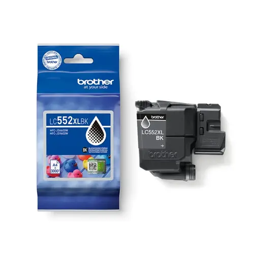 CAP PENTRU BROTHER MFC-J3660DW/MFC-J3960DW - CAPACITATE MARE - Negru - PN LC552XLBK (LC-552XLBK) - 1