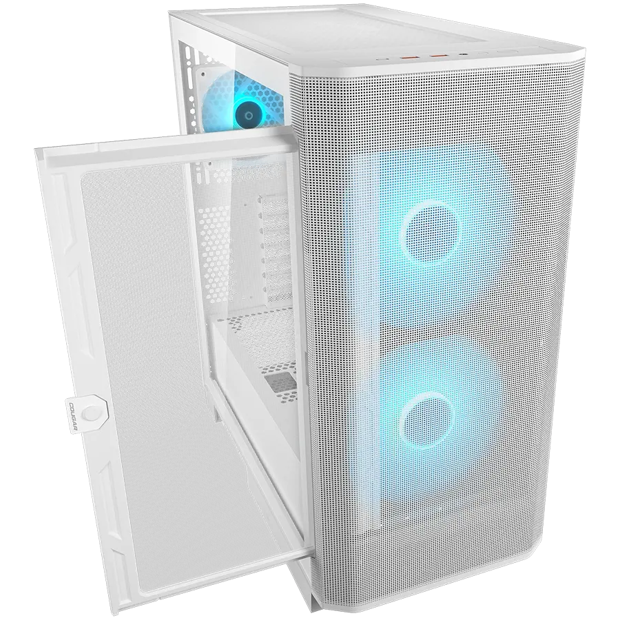 COUGAR AIRFACE FLO RGB PC Case, Mid Tower, White - image 3