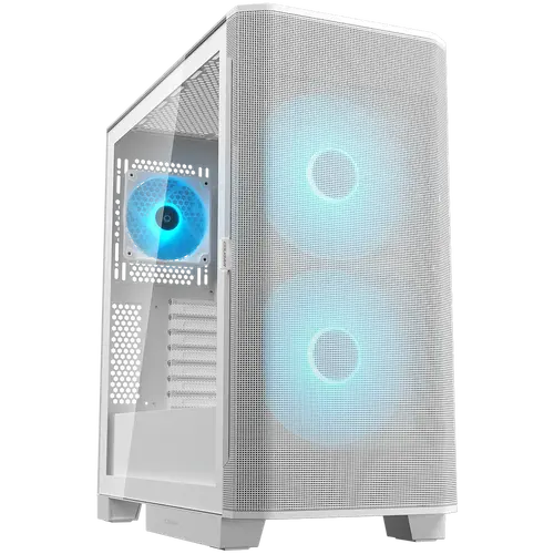 COUGAR AIRFACE FLO RGB PC Case, Mid Tower, White