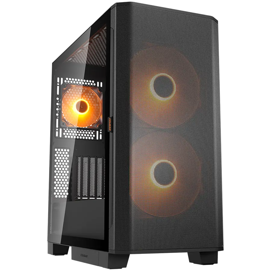 COUGAR AIRFACE FLO RGB Carcasă PC, Mid Tower, Negru