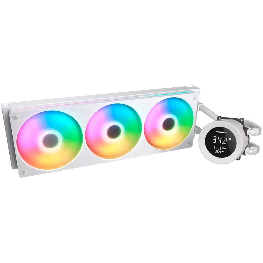COUGAR Poseidon Vistek ARGB 360 AiO Liquid Watercooling - White - image 1