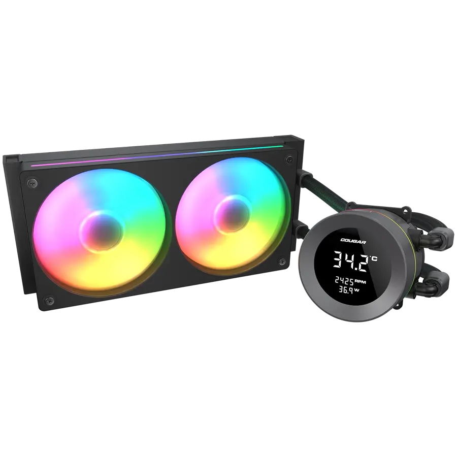 COUGAR Poseidon Vistek ARGB 240 AiO Liquid Watercooling - Black - image 1