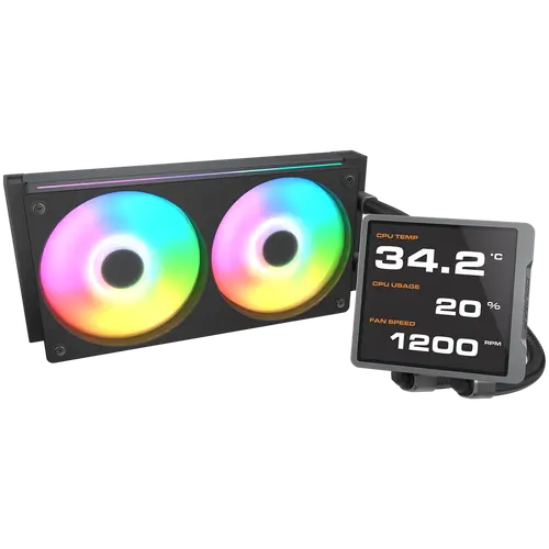 COUGAR Poseidon Vistek Pro ARGB 240 AiO Liquid Watercooling - Black - image 1