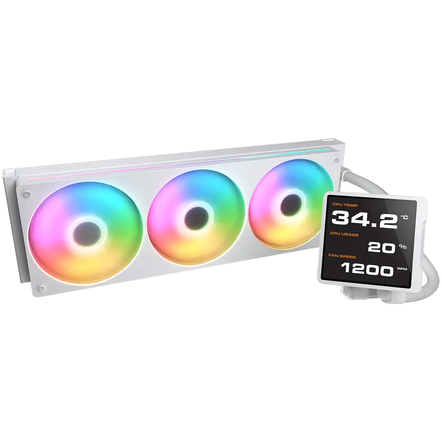 COUGAR Poseidon Vistek Pro ARGB 360 AiO Liquid Watercooling - White - image 1