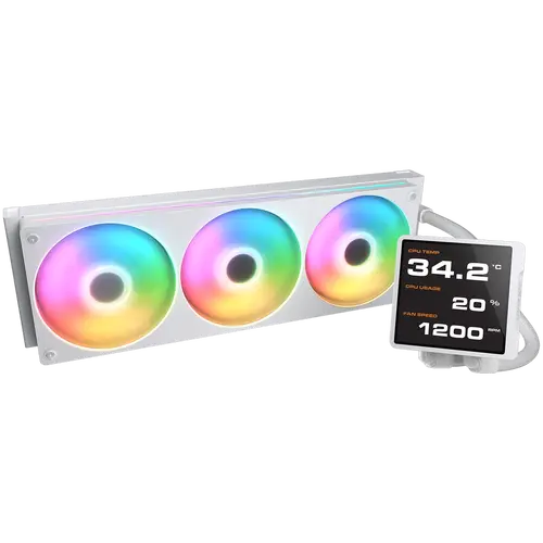COUGAR Poseidon Vistek Pro ARGB 360 AiO Liquid Watercooling - White - image 1