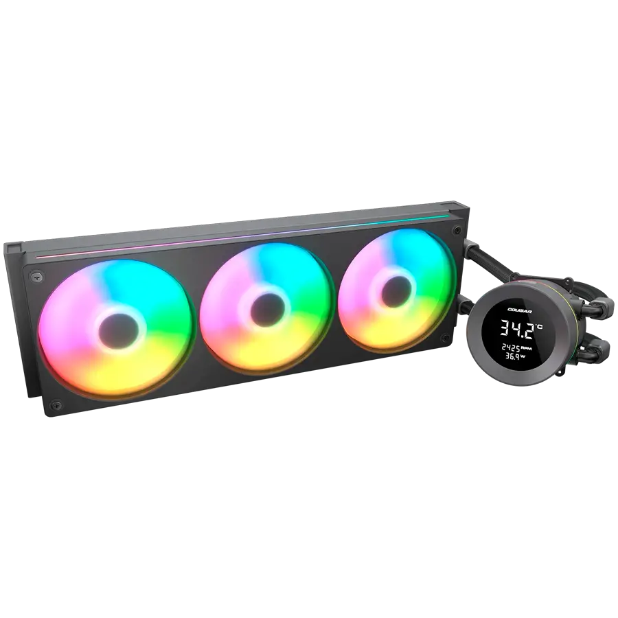 COUGAR Poseidon Vistek ARGB 360 AiO Liquid Watercooling - Black - image 1