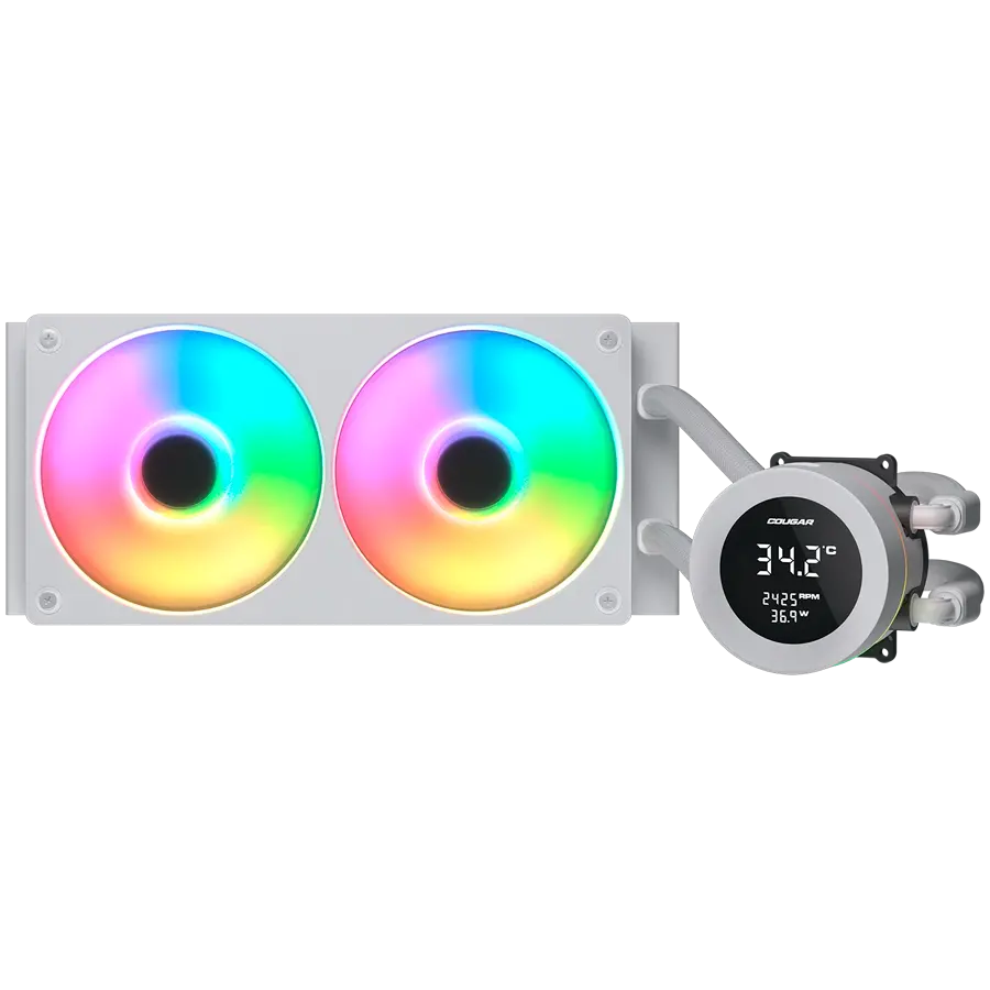 COUGAR Poseidon Vistek ARGB 240 AiO Liquid Watercooling - White