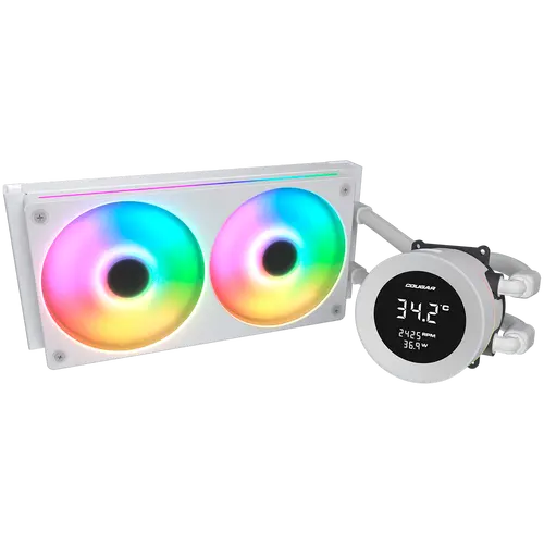 COUGAR Poseidon Vistek ARGB 240 AiO Liquid Watercooling - White - image 1
