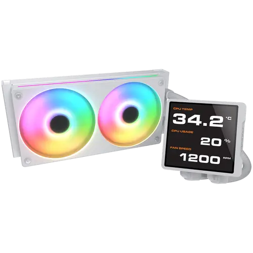 COUGAR Poseidon Vistek Pro ARGB 240 AiO Liquid Watercooling - White - image 1