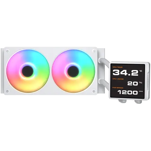 COUGAR Poseidon Vistek Pro ARGB 240 AiO Liquid Watercooling - White