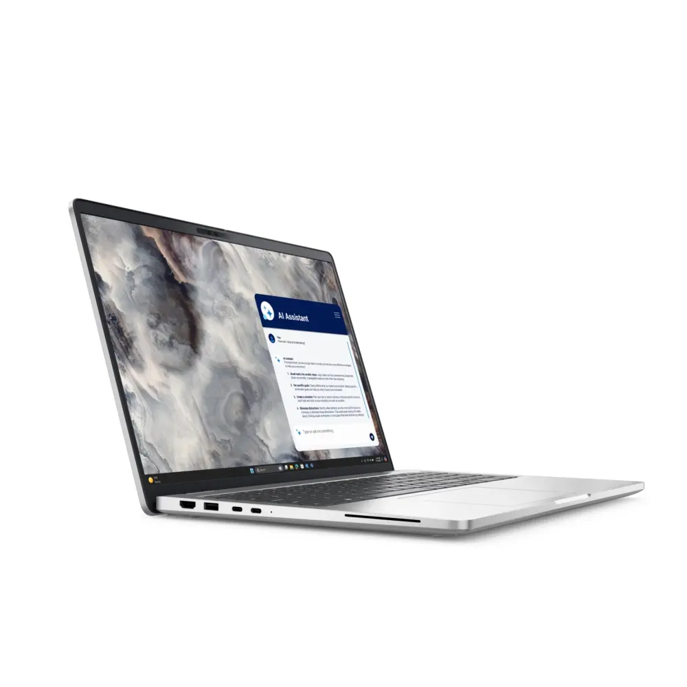 Лаптоп, Dell Pro 16 Plus PB16250, Intel Ultra 5 238V vPro (40 TOPS NPU, 8 cores, up to 4.7GHz), 16.0" FHD+ (1920x1200), AG 300 nit, 32 GB: LPDDR5x, 8533 MT/s (onboard), 512 GB SSD, Intel Arc graphics, FHD HDR + IR Cam, FPR, Wi-Fi 7, Backlit Kb, Ubuntu, 3Y PS - image 1