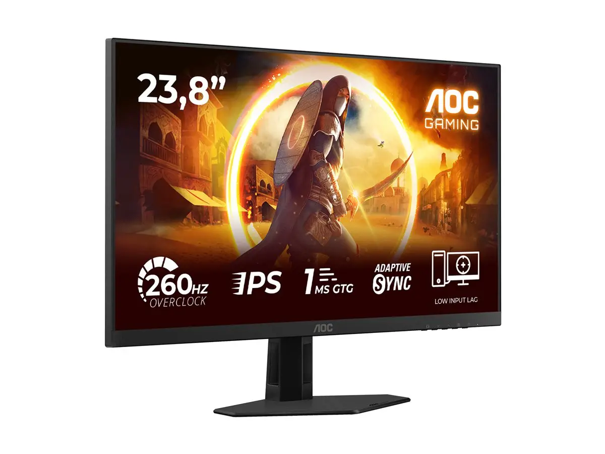 Монитор, AOC 24G4ZRE, 23.8" Fast IPS WLED, 1920x1080@260Hz (OC, Native 240Hz), 1ms GtG, 0.3ms MPRT, 300cd m/2, 1000:1, Adaptive Sync, FlickerFree, Anti Blue Light, Tilt, 2xHDMI, DP - image 6