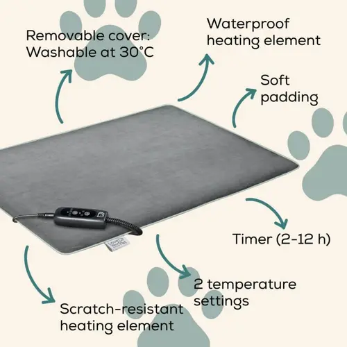 Термоподложка, Beurer PP 220 Sammy Large heating mat for dogs and cats; Proven safety; Integrated bite protection on the power cable&protected heating element; Machine-washable cover and waterproof heating element - image 3