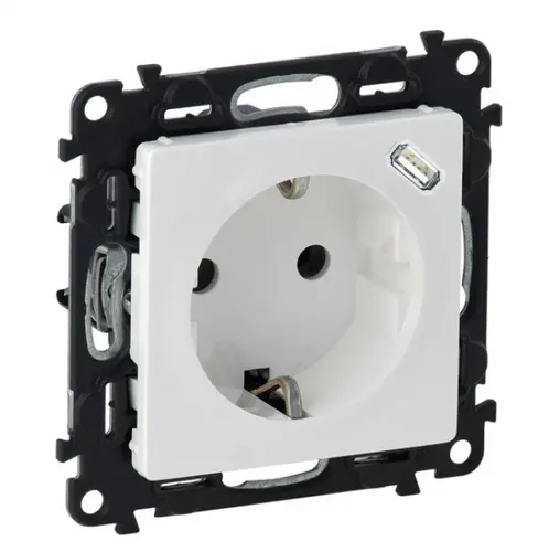 PRIZĂ SCHUKO + USB C LGR 753135 VALENA LIFE LEGRAND - ALB - 1