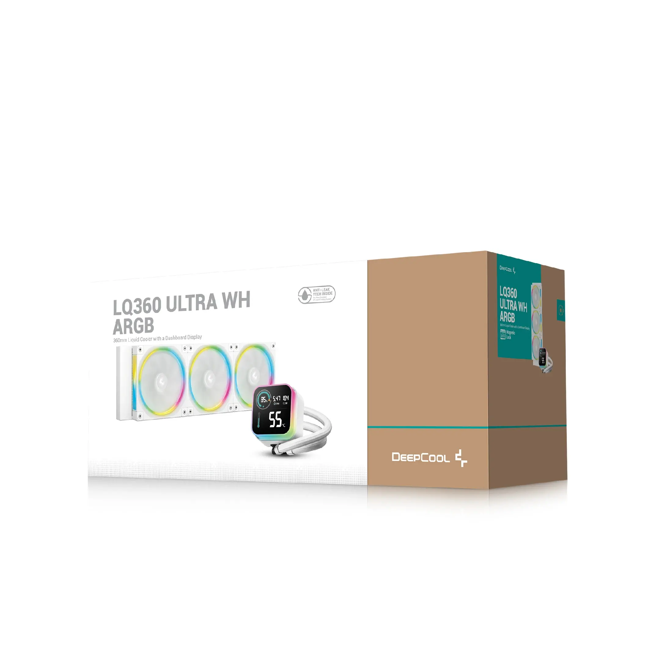 DeepCool водно охлаждане Water Cooling LQ360 ULTRA WH ARGB - LCD Screen - image 5
