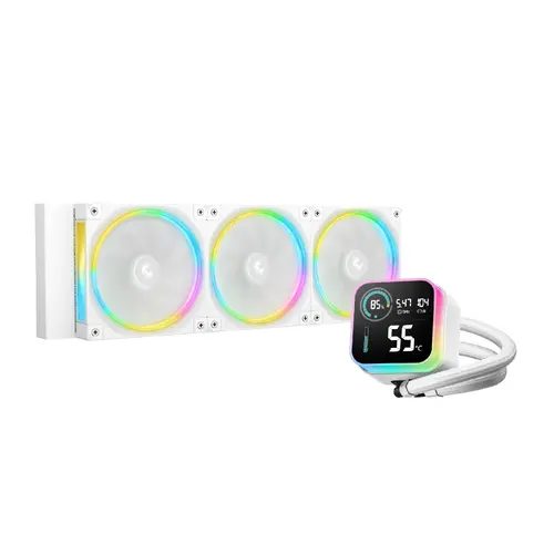 DeepCool răcire cu apă LQ360 ULTRA WH ARGB - ecran LCD - 1