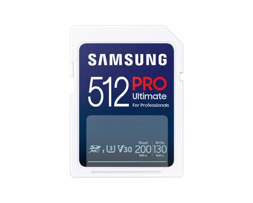Памет, Samsung 512GB SD Card PRO Ultimate with USB Reader, U3, V30 , Read 200MB/s - Write 130MB/s - image 1