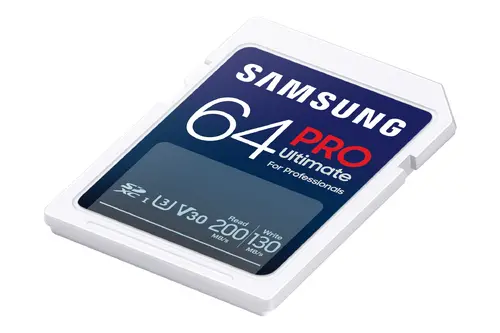 Памет, Samsung 64GB SD Card PRO Ultimate, U3, V30 , Read 200MB/s - Write 130MB/s - image 1