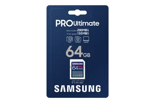 Памет, Samsung 64GB SD Card PRO Ultimate, U3, V30 , Read 200MB/s - Write 130MB/s - image 4