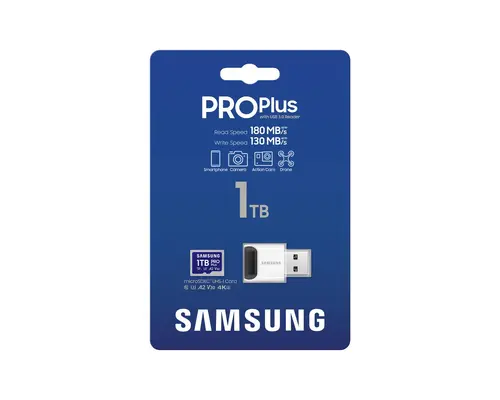 Карта памет Samsung PRO Plus 1 TB, microSDXC UHS-I Class 10, с адаптер - image 4