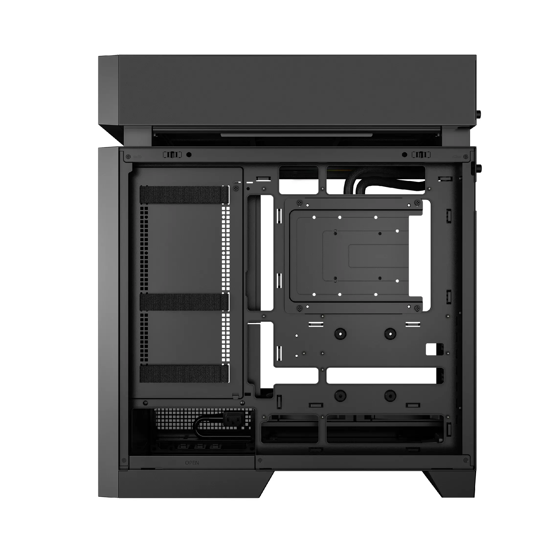 DeepCool кутия Case ATX - CL6600 - Modular Split-Chamber, 360 mm AIO Pre-Installed, 2 ARGB fans - image 4