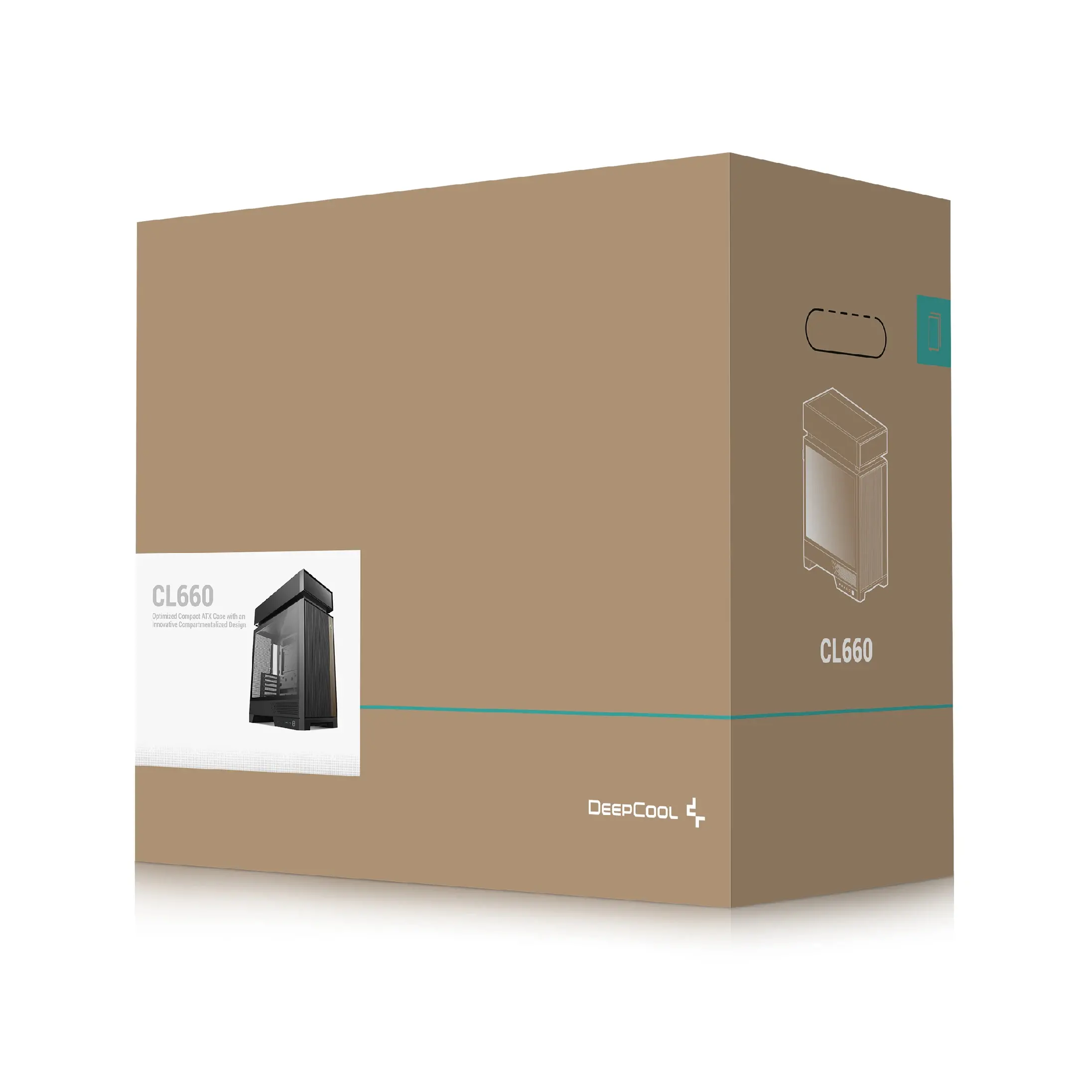 DeepCool кутия Case ATX - CL660 - Modular Split-Chamber, 2 ARGB fans - image 11