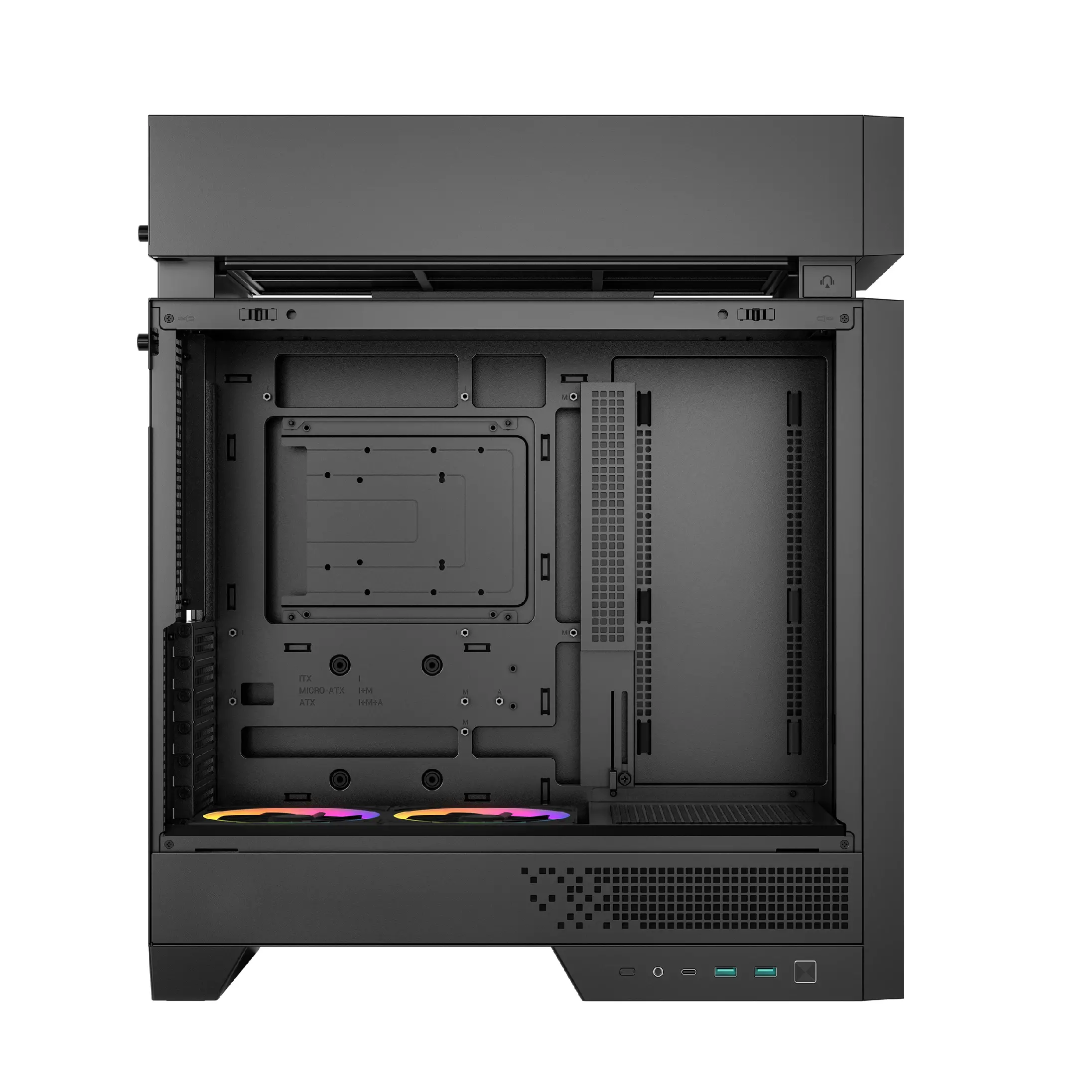 DeepCool кутия Case ATX - CL660 - Modular Split-Chamber, 2 ARGB fans - image 3