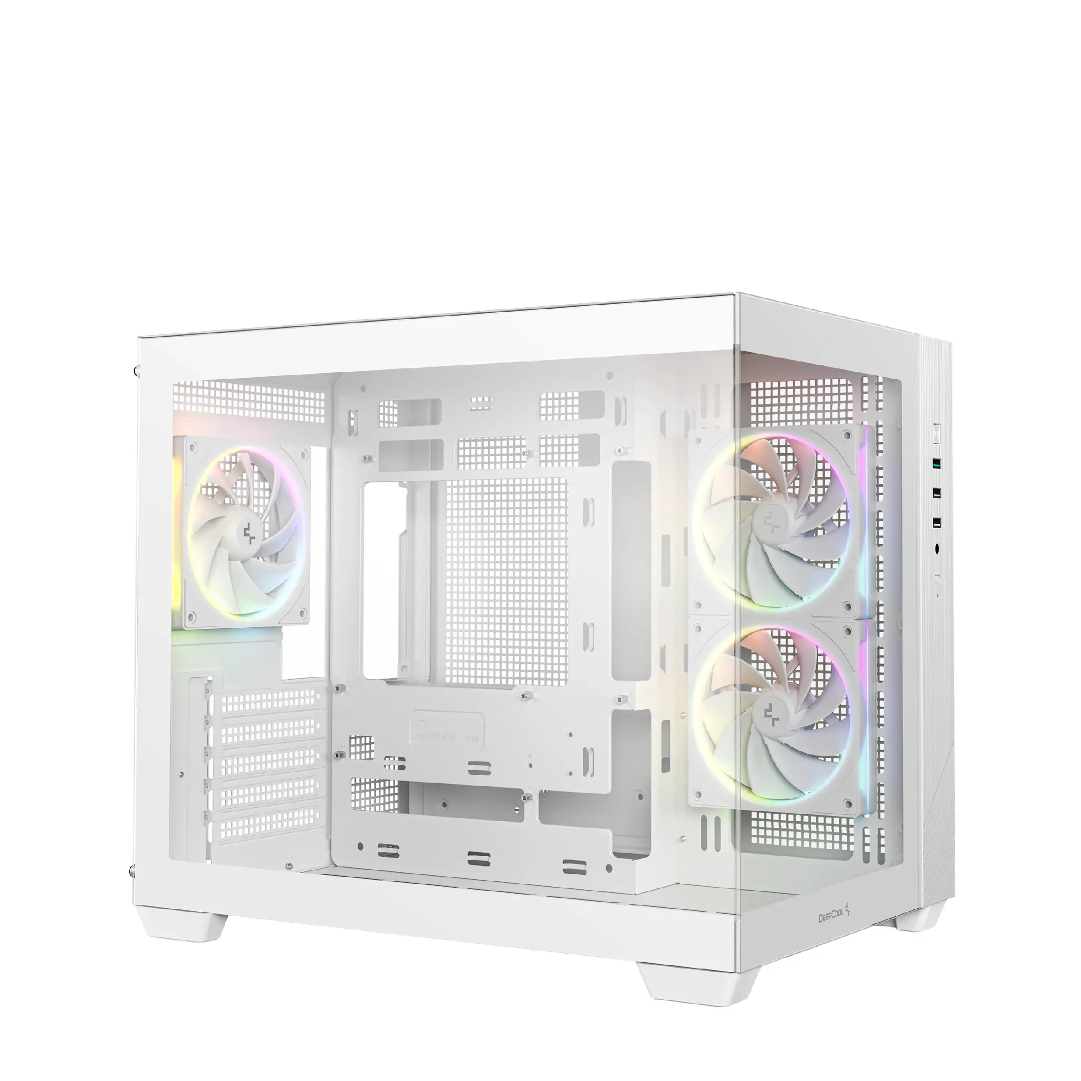 DeepCool кутия Case mATX - CG330 3F WH - 3 ARGB Fans - image 1