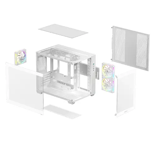 DeepCool кутия Case mATX - CG330 3F WH - 3 ARGB Fans - image 9