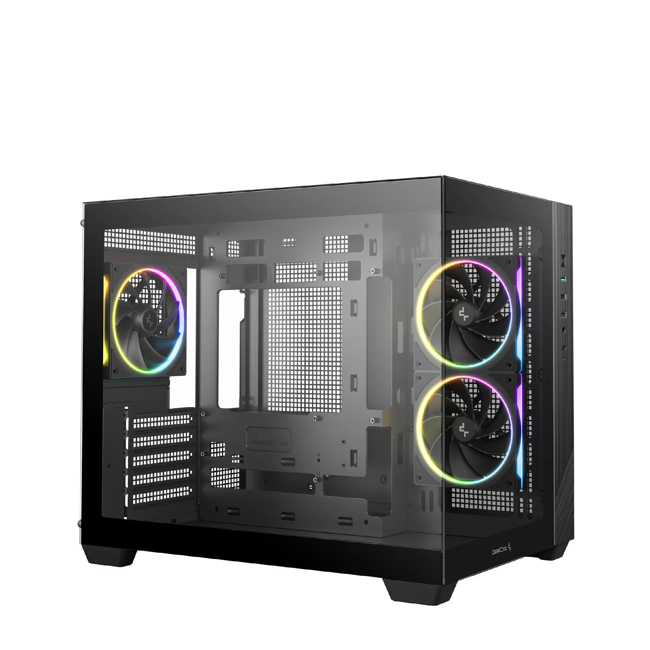 DeepCool кутия Case mATX - CG330 3F - 3 ARGB Fans - image 1