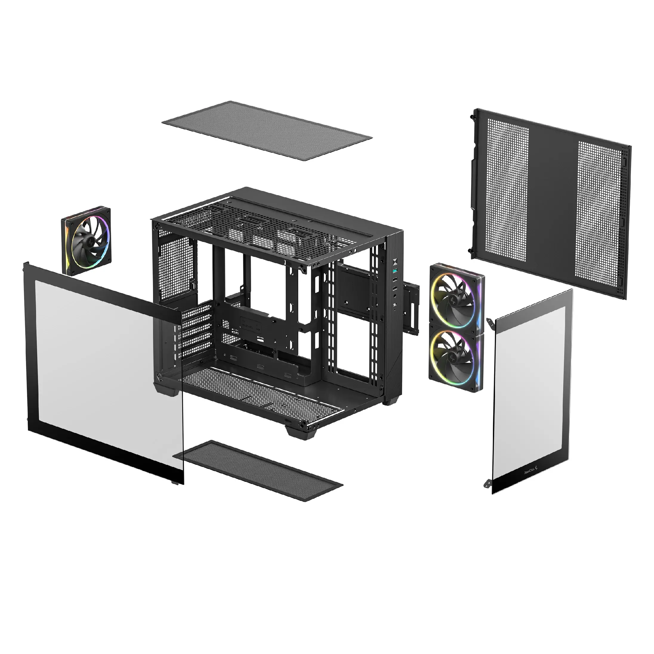 DeepCool кутия Case mATX - CG330 3F - 3 ARGB Fans - image 9