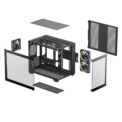 DeepCool кутия Case mATX - CG330 3F - 3 ARGB Fans - image 9