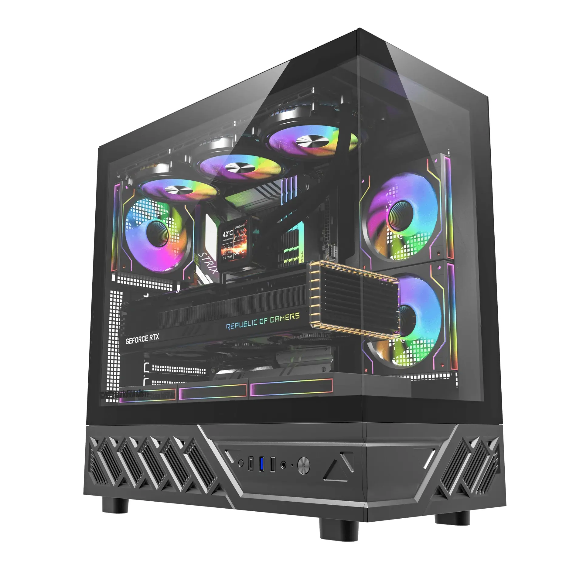 Darkflash Carcasă ATX - DS950 Black - 6 x 120 mm Infinity Mirror A-RGB