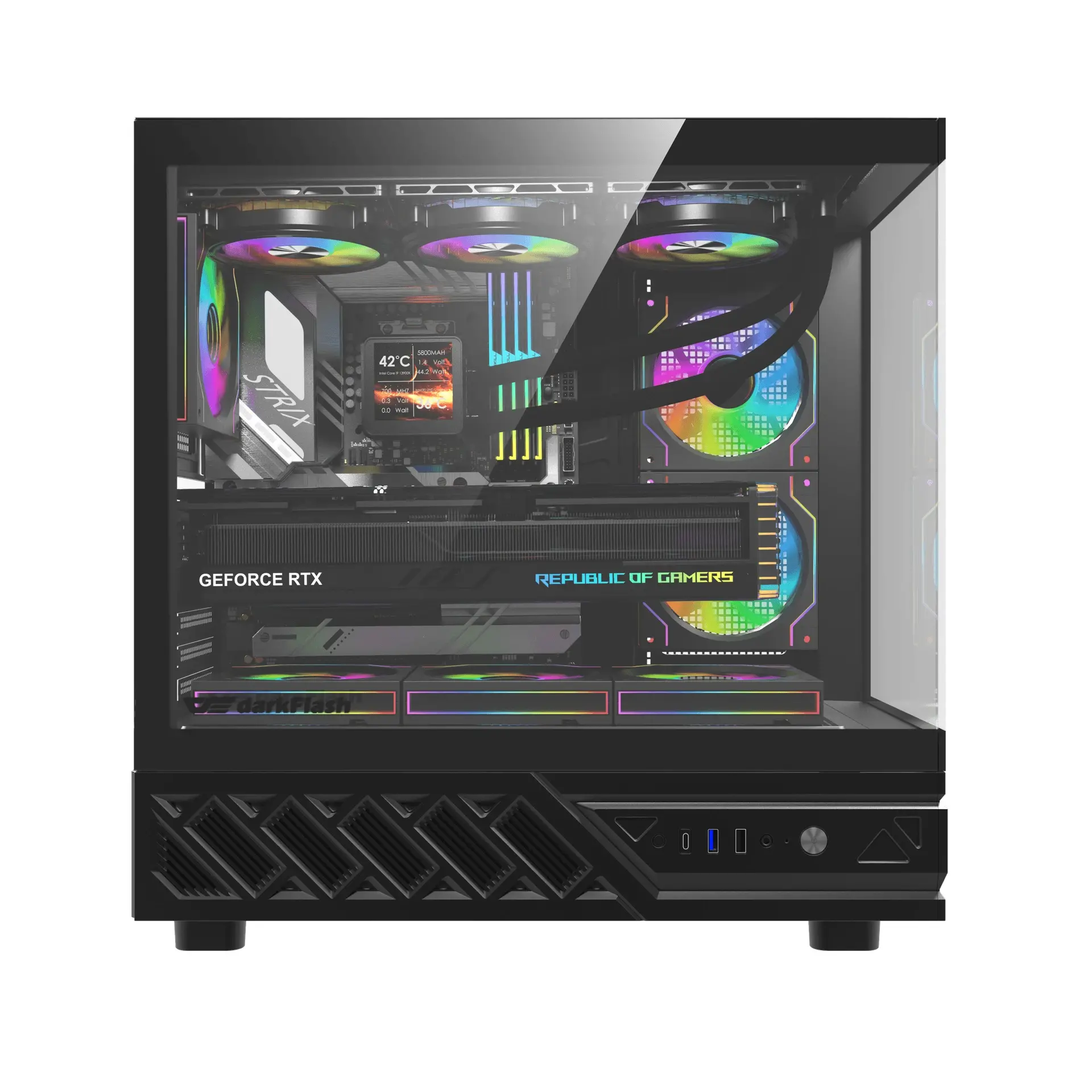 Darkflash Θήκη ATX - DS950 Black - 6 x 120 mm Infinity Mirror A-RGB - image 2