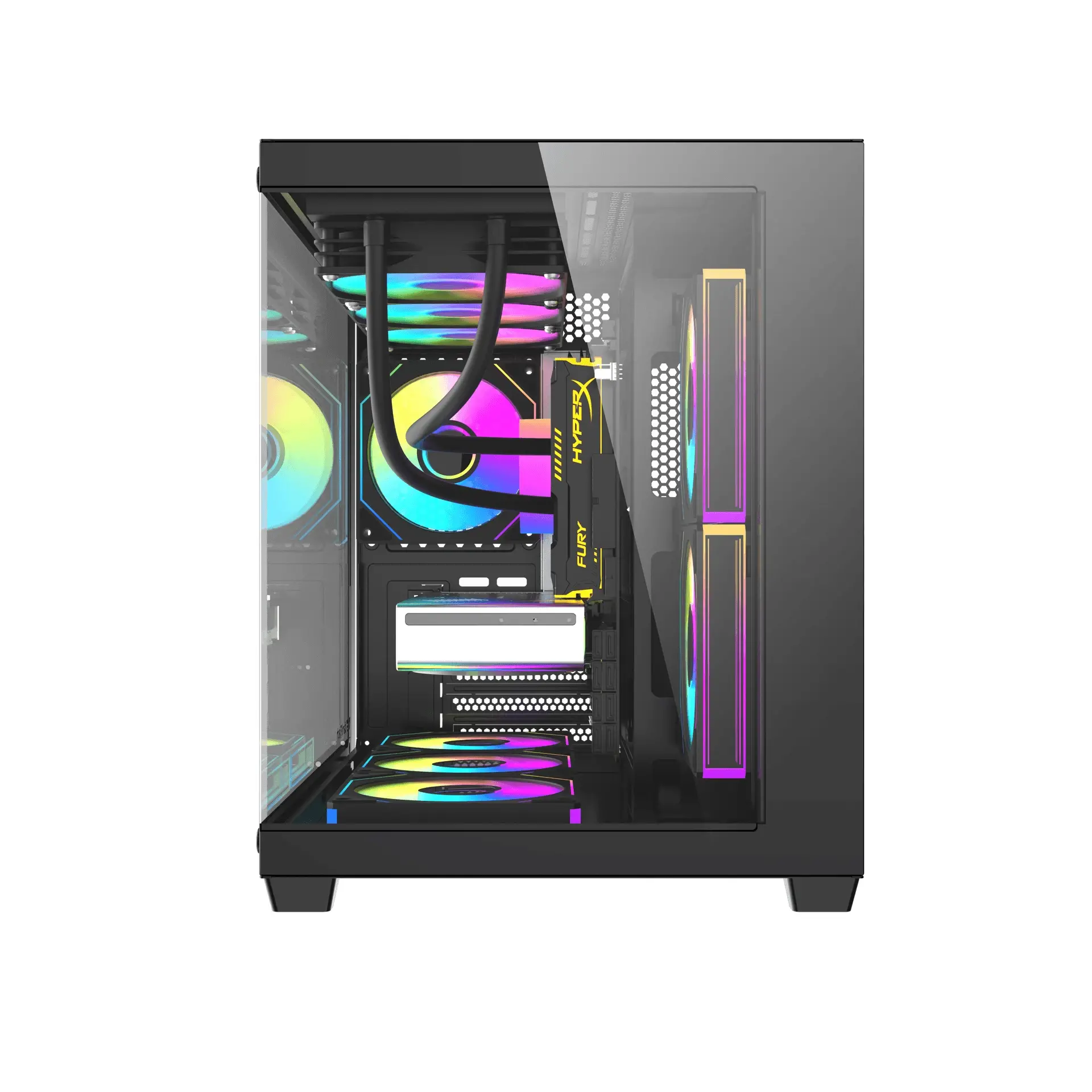 Darkflash carcasă Case mATX - B275 PRO Black - 6 x 120 mm Infinity Mirror A-RGB - image 4